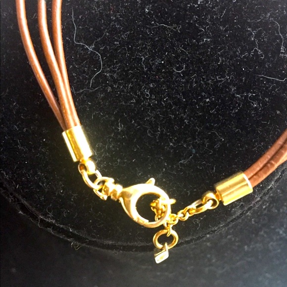 Fossil Gold & Silver Leather Bracelet - Picture 3 of 3